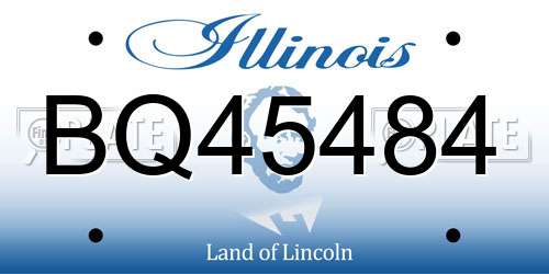 BQ45484 Illinois License Plate