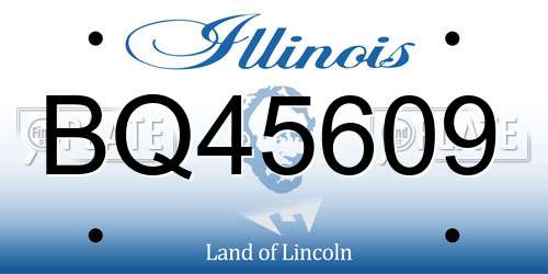 BQ45609 Illinois License Plate