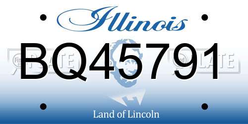 BQ45791 Illinois License Plate
