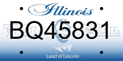 BQ45831 Illinois License Plate