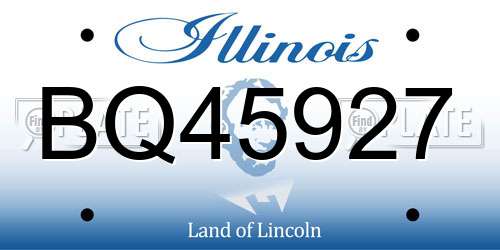 BQ45927 Illinois License Plate