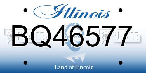 BQ46577 Illinois License Plate