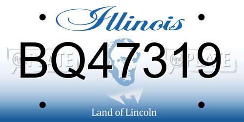BQ47319 Illinois License Plate