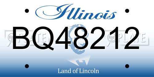 BQ48212 Illinois License Plate