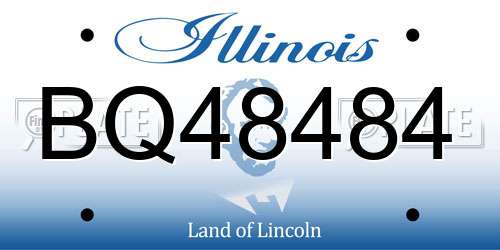 BQ48484 Illinois License Plate