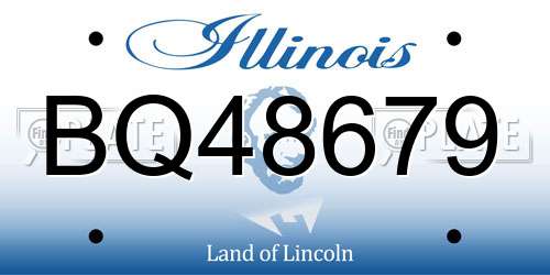 BQ48679 Illinois License Plate