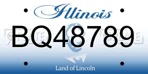 BQ48789 Illinois License Plate