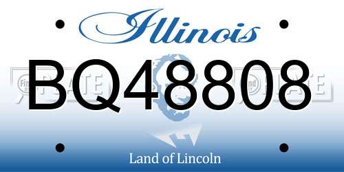 BQ48808 Illinois License Plate
