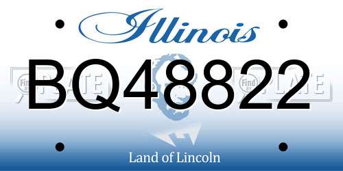 BQ48822 Illinois License Plate