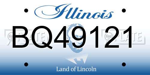 BQ49121 Illinois License Plate
