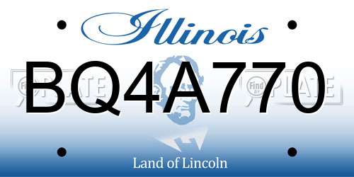 BQ4A770 Illinois License Plate