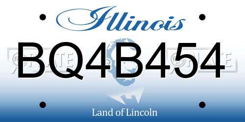 BQ4B454 Illinois License Plate