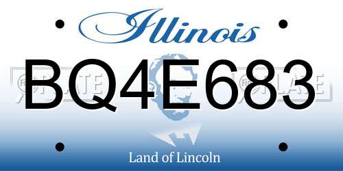 BQ4E683 Illinois License Plate