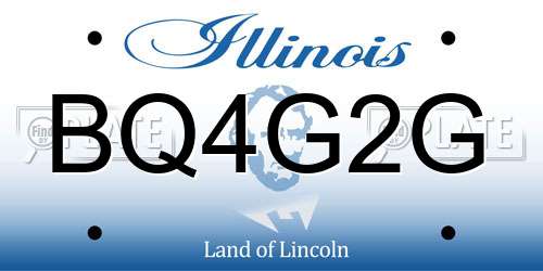 BQ4G2G Illinois License Plate