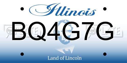 BQ4G7G Illinois License Plate