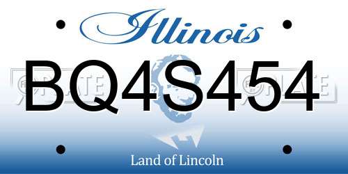 BQ4S454 Illinois License Plate