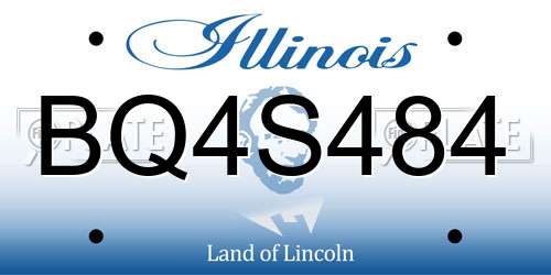 BQ4S484 Illinois License Plate