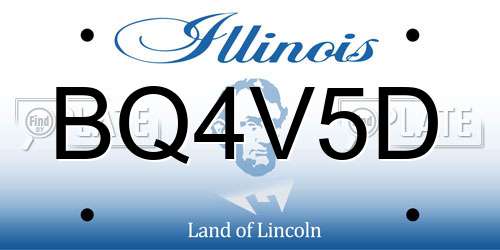 BQ4V5D Illinois License Plate