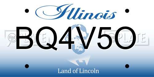 BQ4V5O Illinois License Plate
