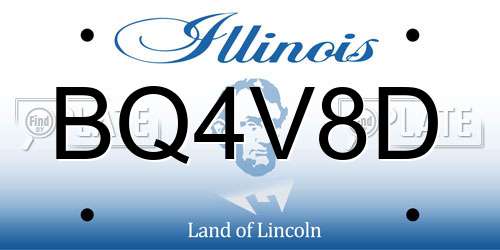 BQ4V8D Illinois License Plate