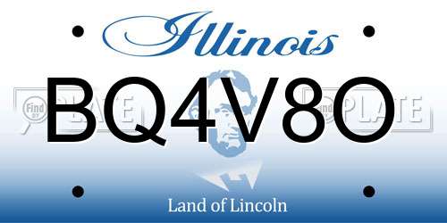 BQ4V8O Illinois License Plate