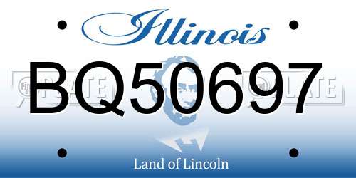 BQ50697 Illinois License Plate