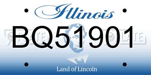 BQ51901 Illinois License Plate