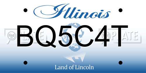 BQ5C4T Illinois License Plate