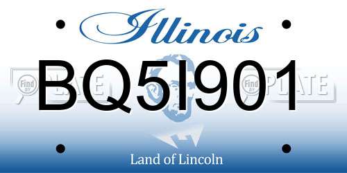 BQ5I901 Illinois License Plate