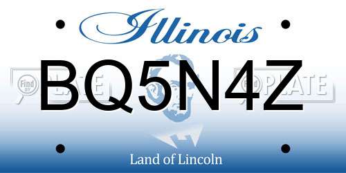 BQ5N4Z Illinois License Plate