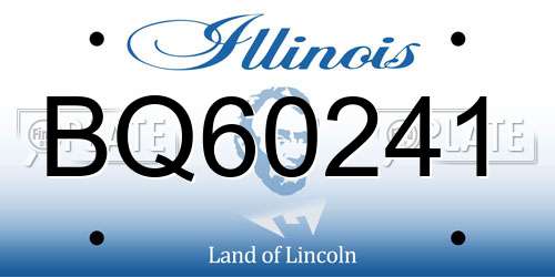 BQ60241 Illinois License Plate