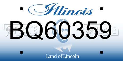 BQ60359 Illinois License Plate
