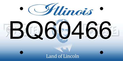 BQ60466 Illinois License Plate