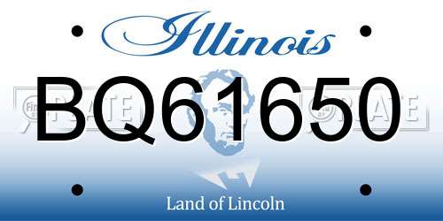 BQ61650 Illinois License Plate