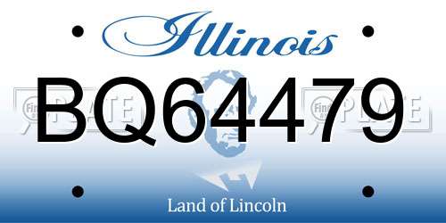 BQ64479 Illinois License Plate
