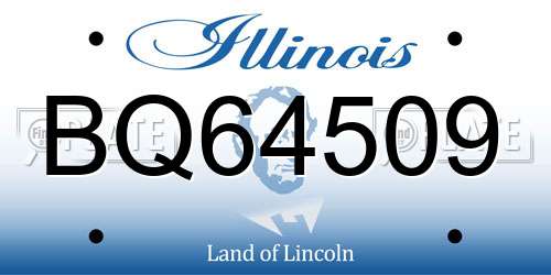BQ64509 Illinois License Plate