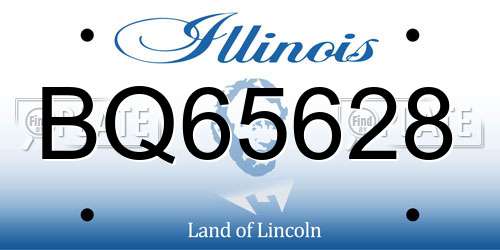 BQ65628 Illinois License Plate