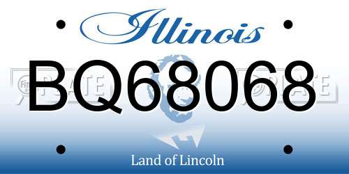 BQ68068 Illinois License Plate