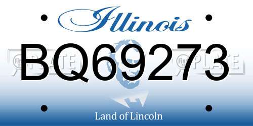 BQ69273 Illinois License Plate