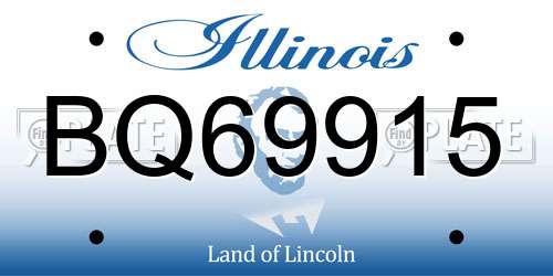BQ69915 Illinois License Plate