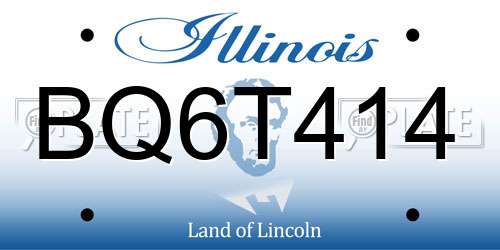 BQ6T414 Illinois License Plate
