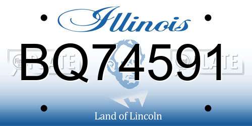 BQ74591 Illinois License Plate