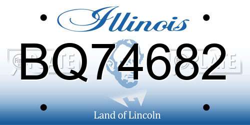 BQ74682 Illinois License Plate