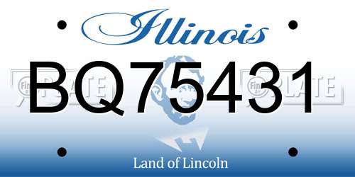 BQ75431 Illinois License Plate