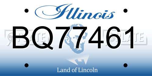BQ77461 Illinois License Plate