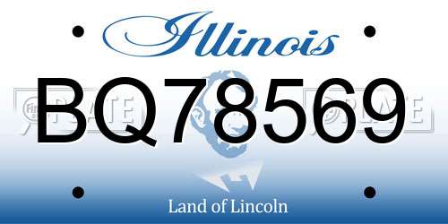 BQ78569 Illinois License Plate