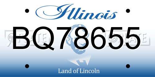BQ78655 Illinois License Plate