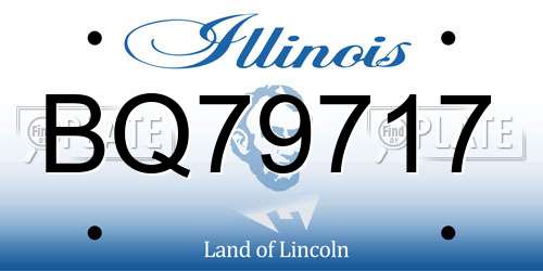 BQ79717 Illinois License Plate