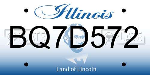 BQ7D572 Illinois License Plate