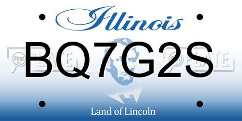 BQ7G2S Illinois License Plate